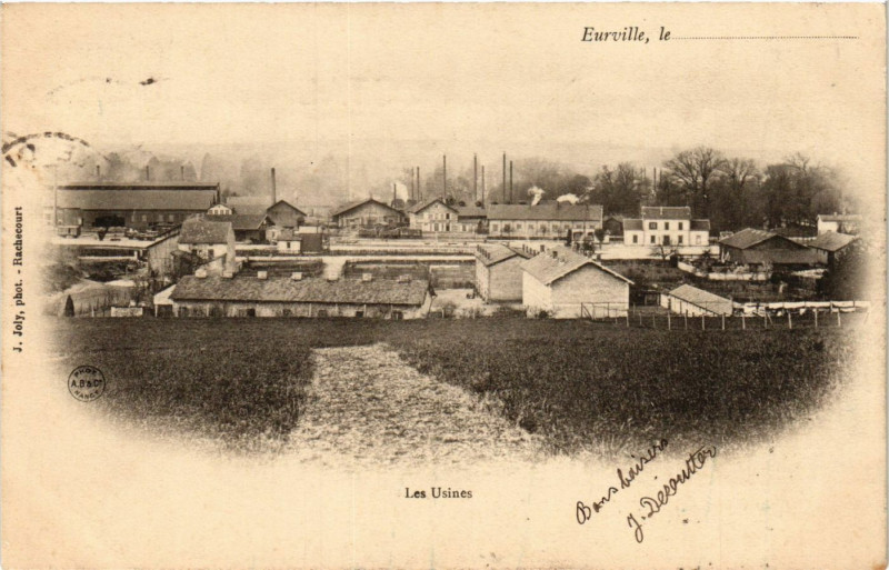 Carte postale ancienne Eurville - Les Usines