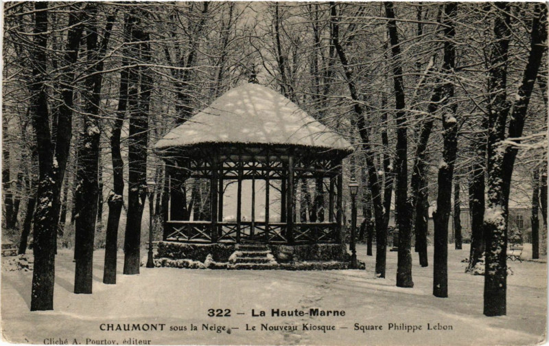 Carte postale ancienne Chaumont - Sous la neige à Chaumont
