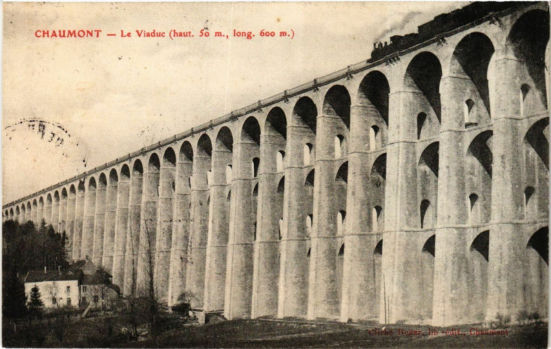 Carte postale ancienne Chaumont - Le Viaduc à Chaumont