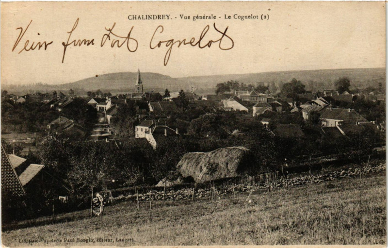 Carte postale ancienne Chalindrey - Vue generale à Chalindrey