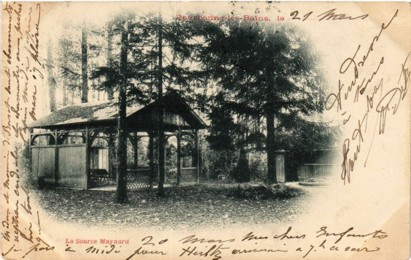 Carte postale ancienne Bourbonne les Bains - La Source Maynard à Bourbonne-les-Bains
