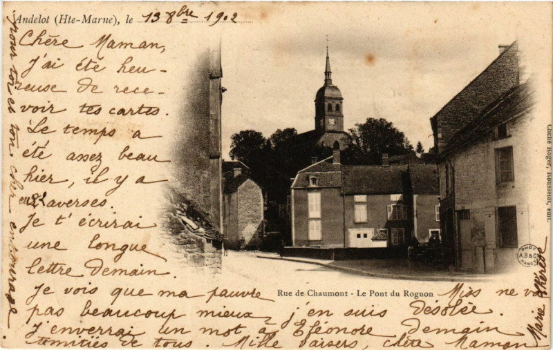 Carte postale ancienne Andelot - Rue de Chaumont à Chaumont