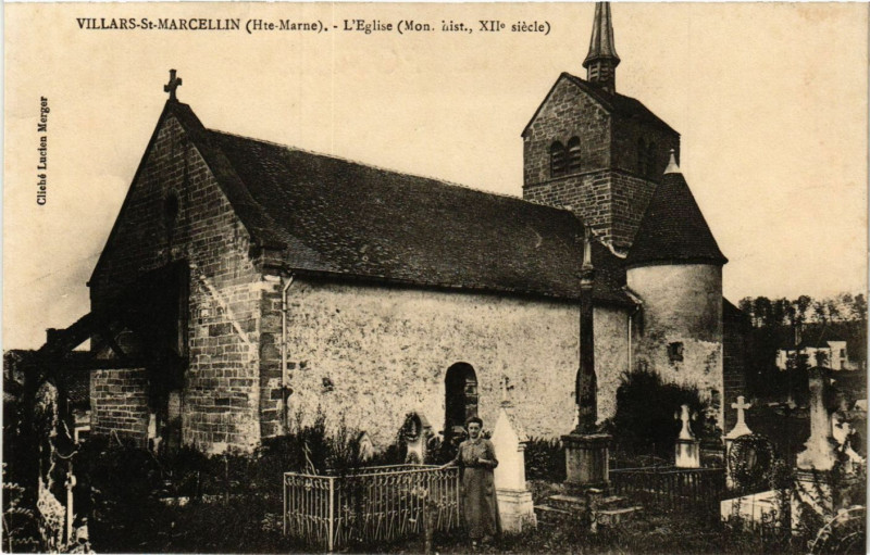 Carte postale ancienne Villars Saint-Marcellin - L'Eglise