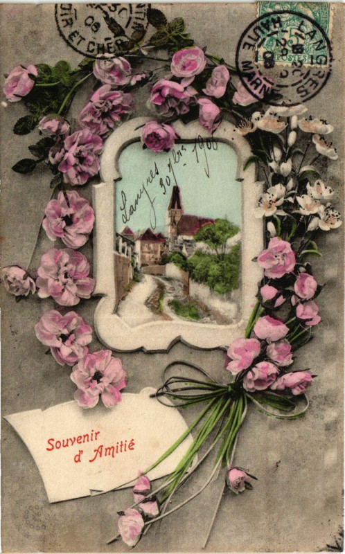 Carte postale ancienne Souvenir d'Amitie