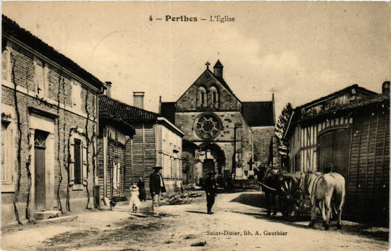Carte postale ancienne Perthes - L'Eglise à Perthes