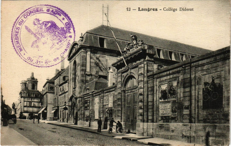 Carte postale ancienne Langres - College Diderot à Langres