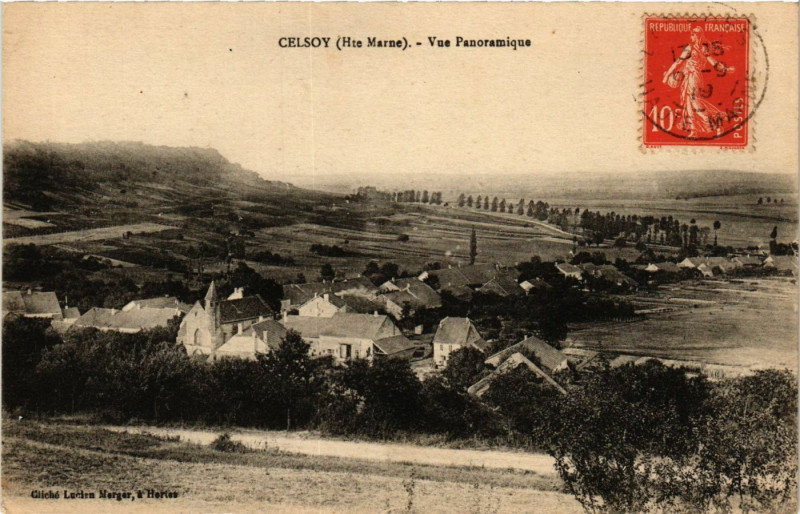Carte postale ancienne Celsoy - Vue Panoramique à Celsoy