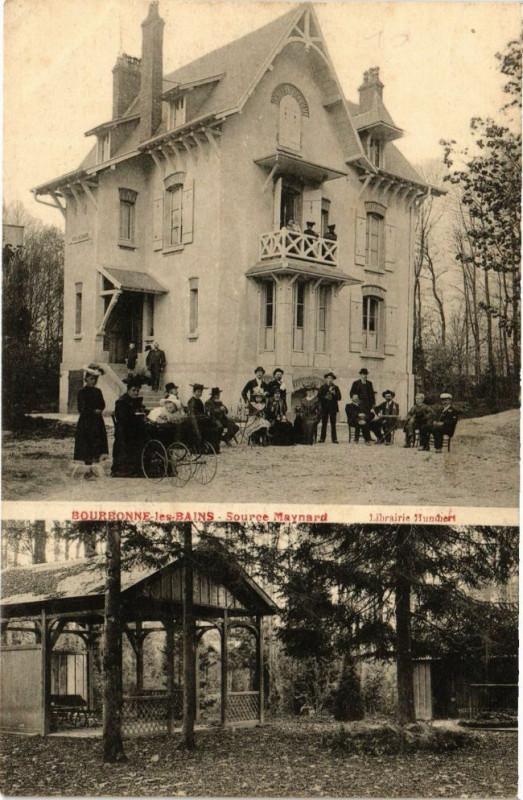 Carte postale ancienne Bourbonne les Bains - Source Maynard à Bourbonne-les-Bains