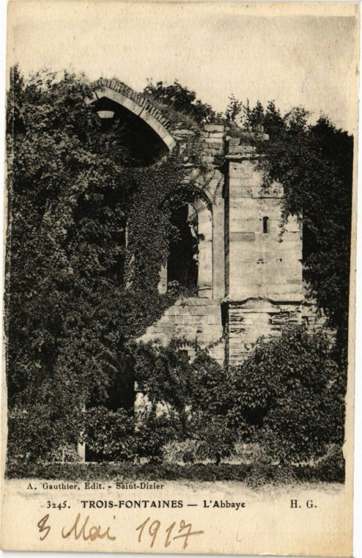 Carte postale ancienne Trois Fontaines - L'Abbaye
