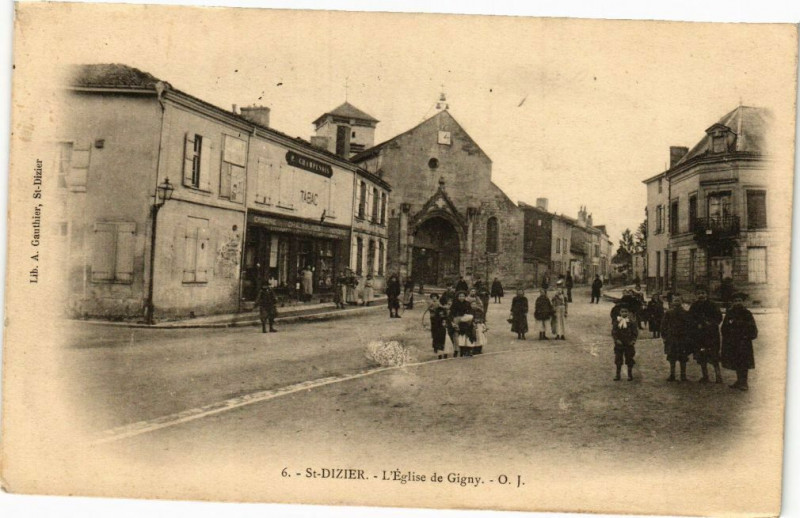 Carte postale ancienne Saint-Dizier - L'Eglise de Gigny à Saint-Dizier