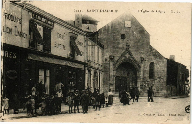 Carte postale ancienne Saint-Dizier - L'Eglise de Gigny à Saint-Dizier