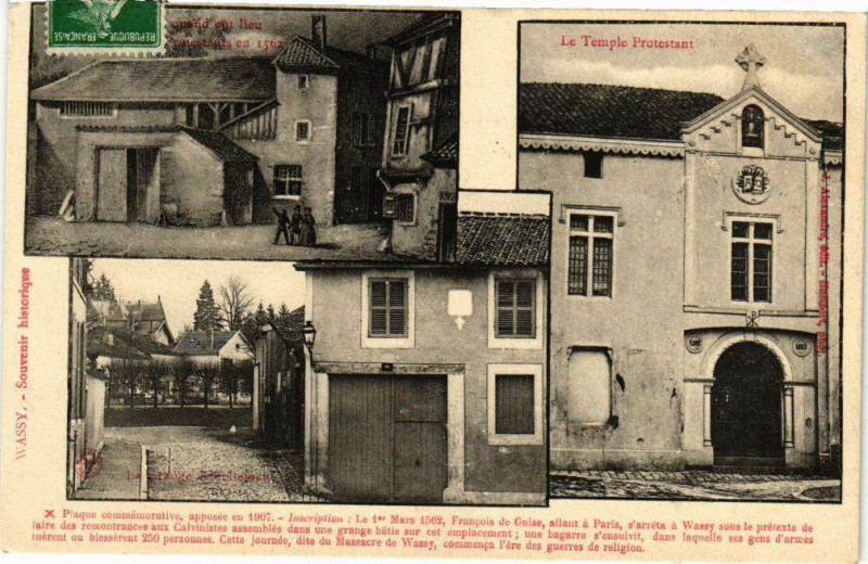 Carte postale ancienne Wassy - Souvenir historique à Wassy