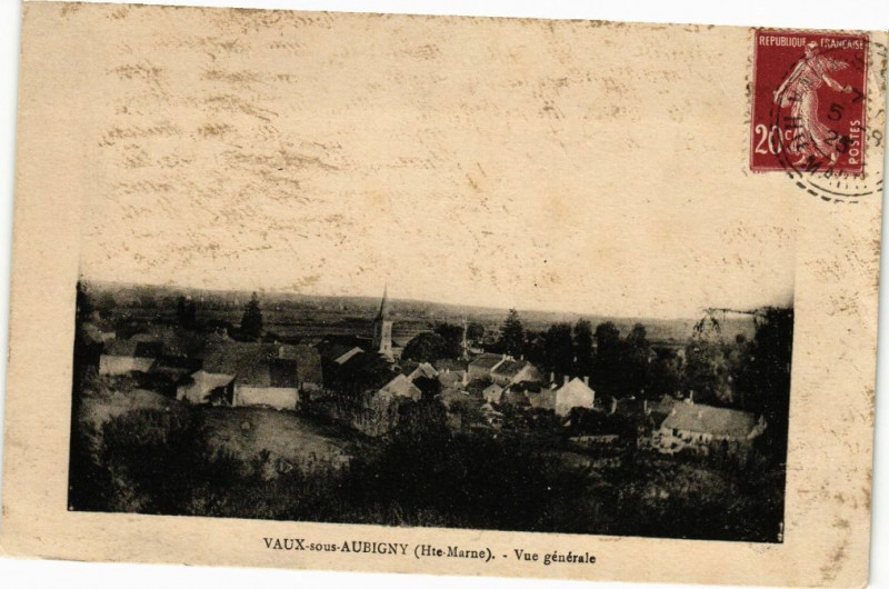 Carte postale ancienne Vaux-sous-Aubigny - Vue generale