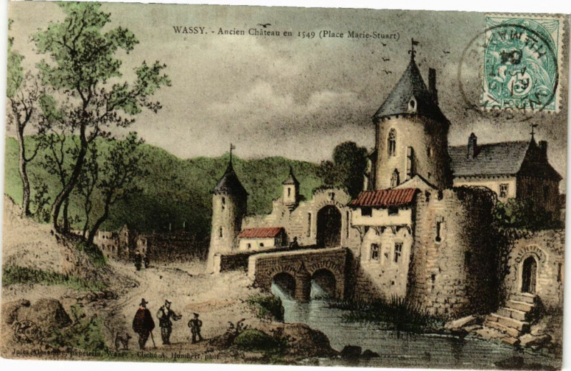 Carte postale ancienne Wassy - Ancien Chateau en 1549 à Wassy