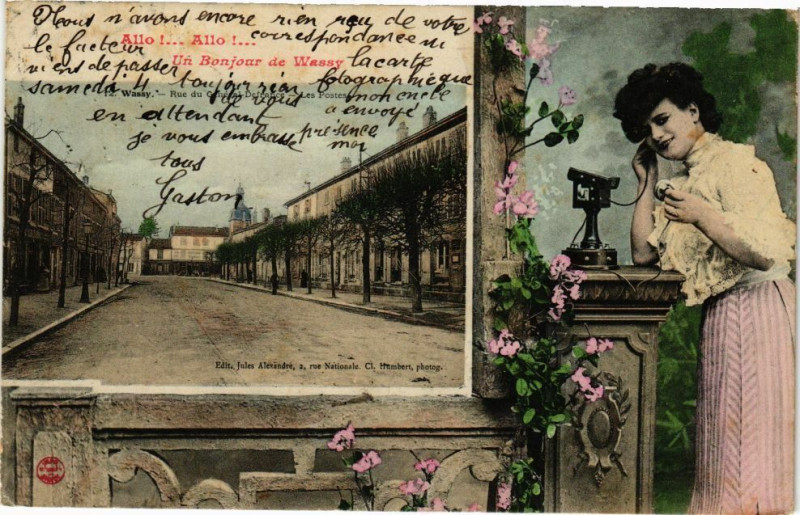 Carte postale ancienne Un bonjour du Wassy à Wassy