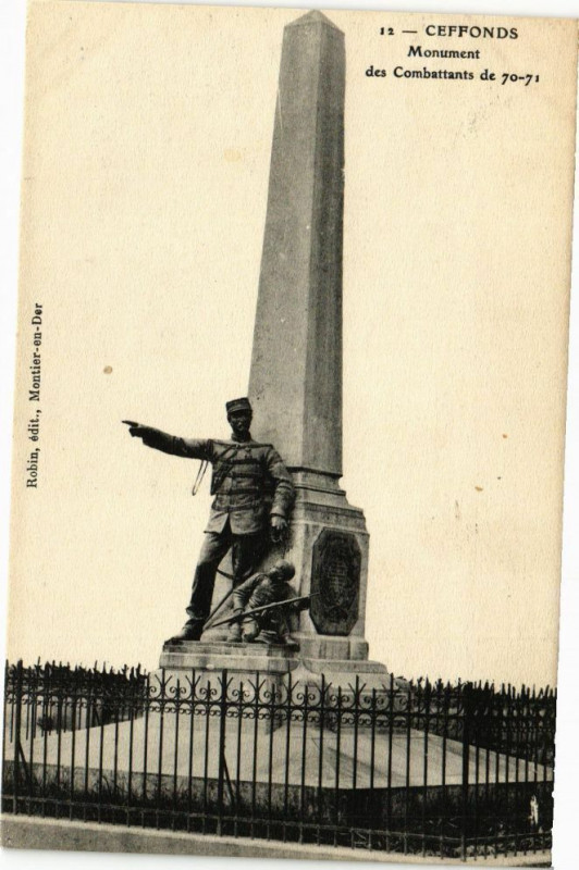Carte postale ancienne Ceffonds - Monument des Combattants à Ceffonds