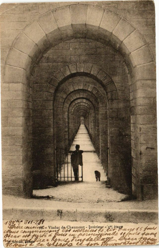 Carte postale ancienne Viaduc de Chaumont  Interieur à Chaumont
