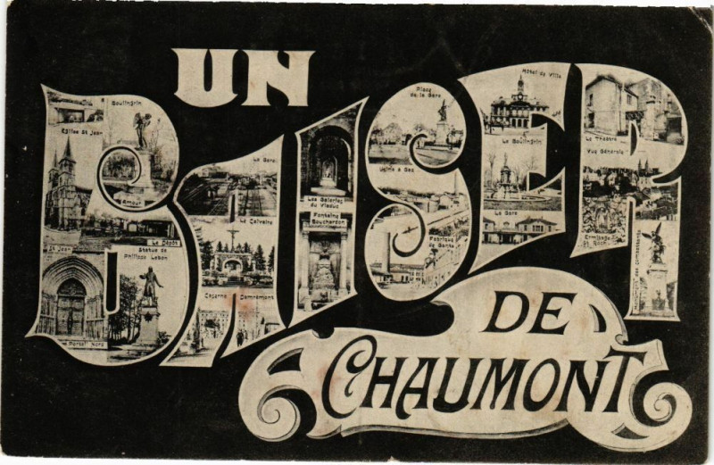Carte postale ancienne Un Baiser de Chaumont à Chaumont