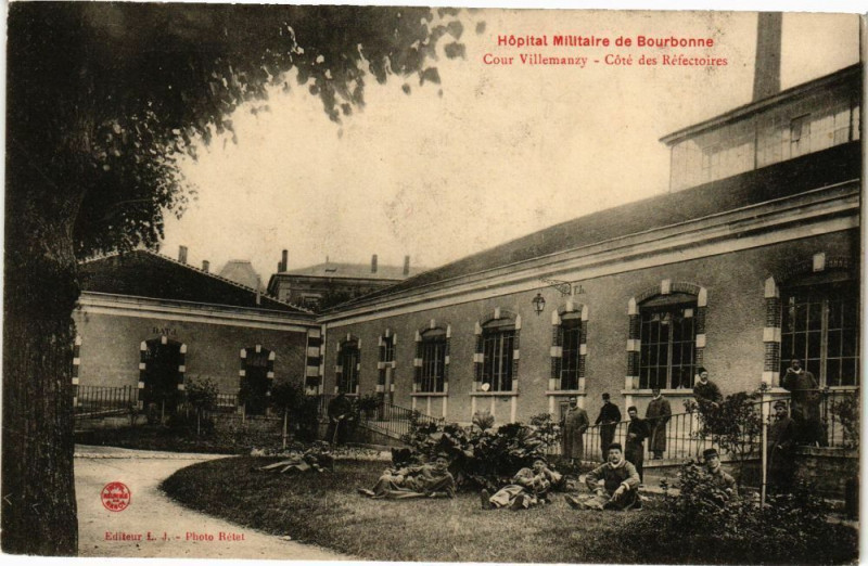 Carte postale ancienne Hopital Militaire de Bourbonne