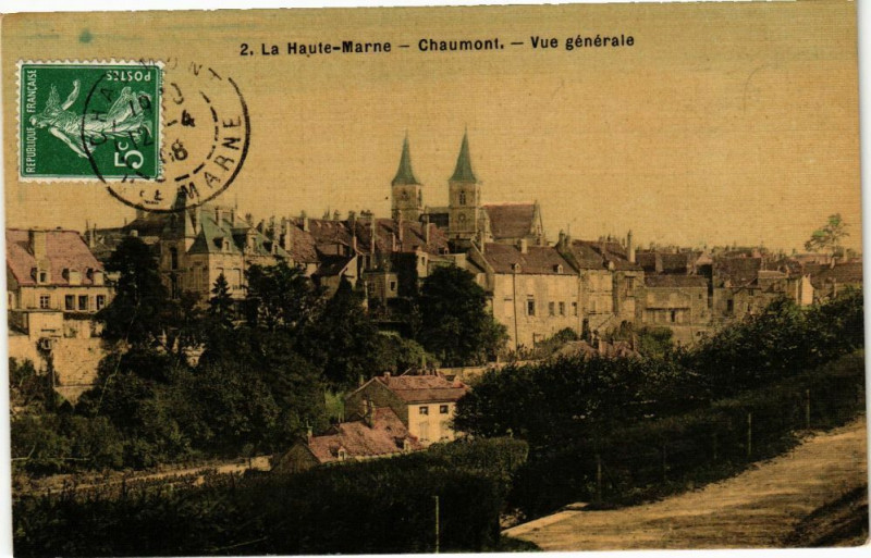Carte postale ancienne Chaumont - Vue generale à Chaumont