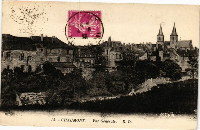 Carte postale ancienne Chaumont - Vue generale à Chaumont