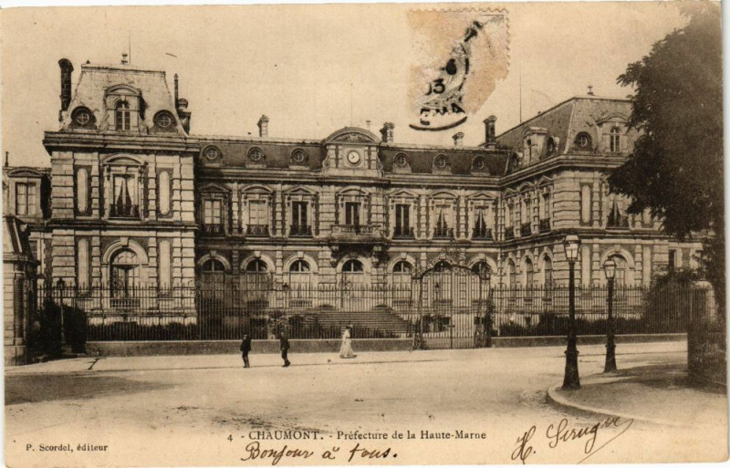 Carte postale ancienne Chaumont - Prefecture de la Haute-Marne à Chaumont
