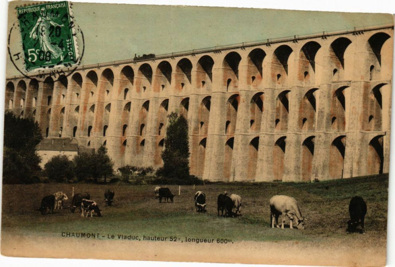 Carte postale ancienne Chaumont - Le Viaduc à Chaumont