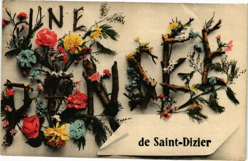 Carte postale ancienne Une Pensee de Saint-Dizier à Saint-Dizier