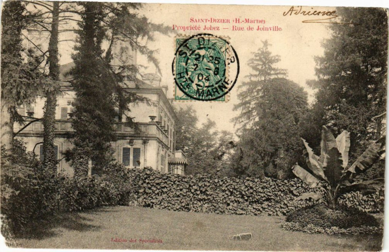 Carte postale ancienne Saint-Dizier - Propriete Jobez à Saint-Dizier
