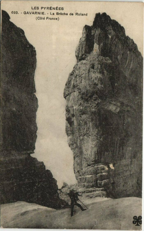 Carte postale ancienne Gavarnie La Bréche de Roland