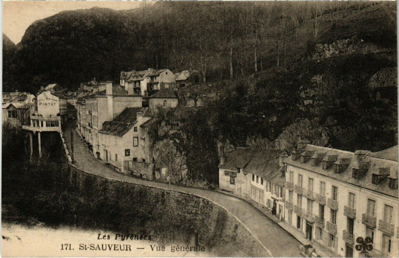 Carte postale ancienne Saint-Sauveur - Vue générale