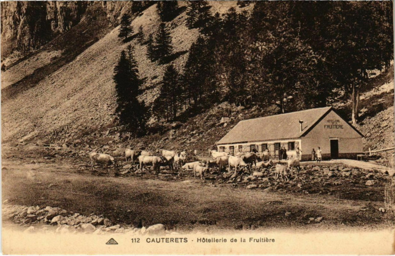 Carte postale ancienne Cauterets - Hotellerie de la Fruitiére à Cauterets