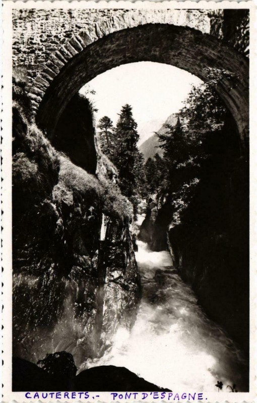 Carte postale ancienne Cauterets - Pont d'Espagne à Cauterets