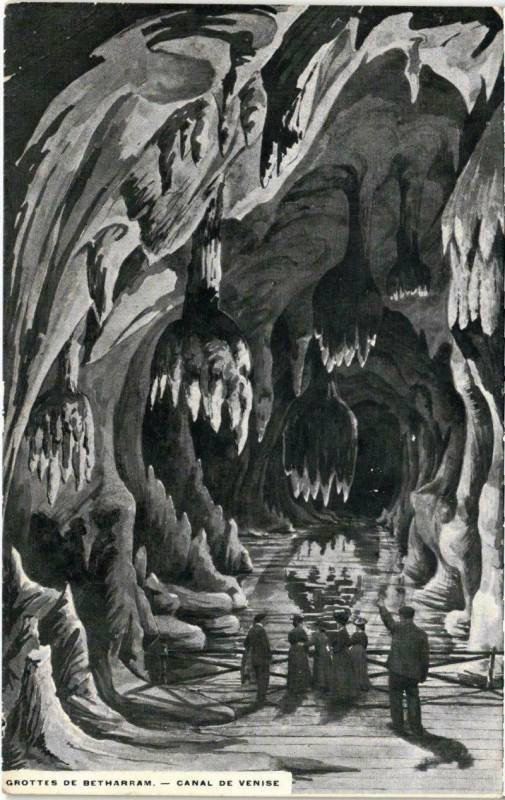Carte postale ancienne Grottes de Betharam - Canal de Venise