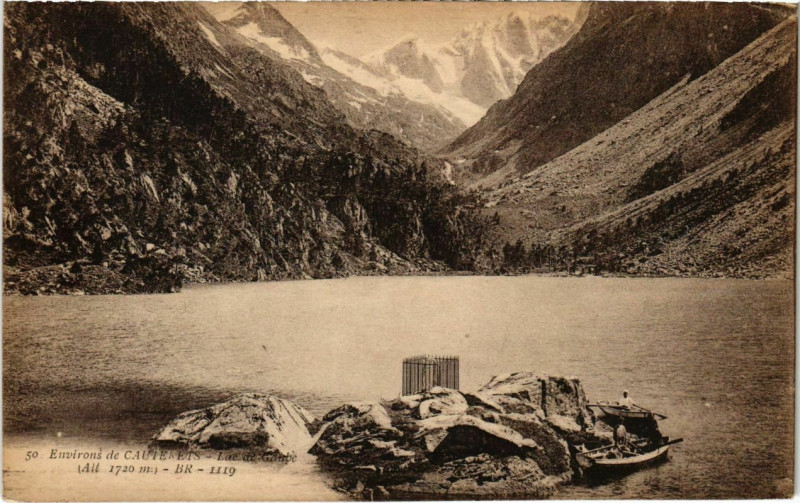 Carte postale ancienne Environs de Cauterets - Lac de Gaube à Cauterets