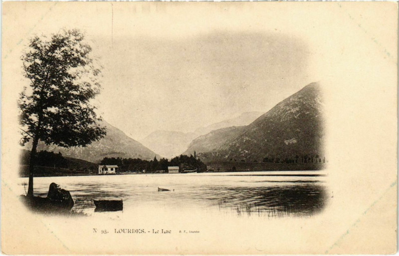 Carte postale ancienne Lourdes - Le Lac à Lourdes