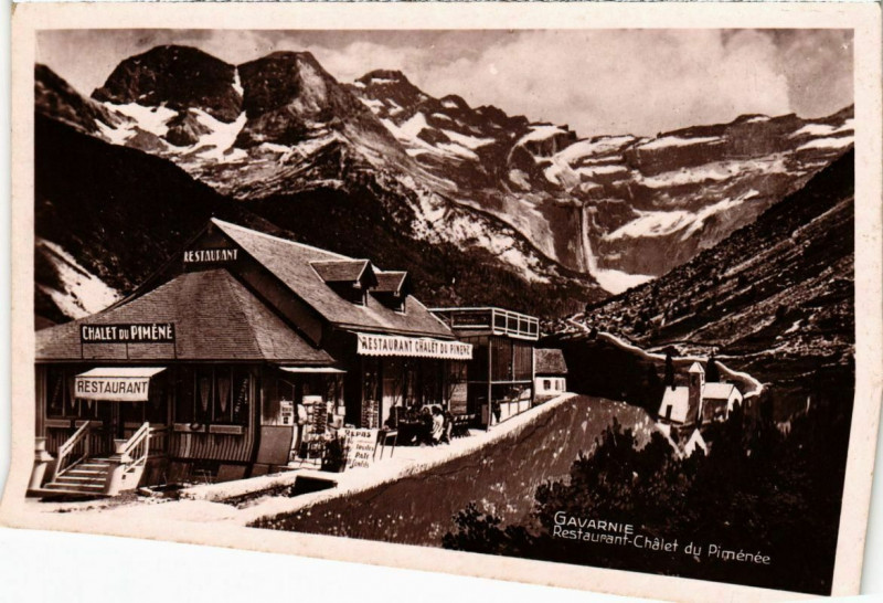 Carte postale ancienne Gavarnie - Restaurant-Chalet du Piménée
