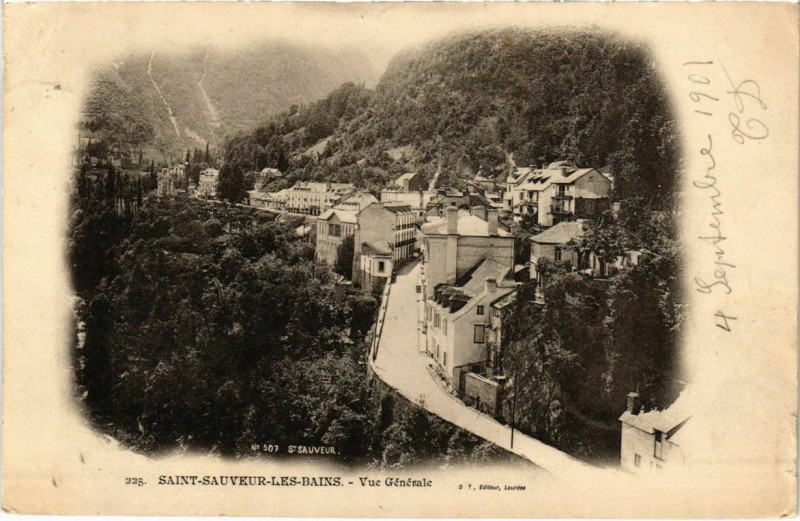 Carte postale ancienne Saint-Sauveur-Les-Bains - Vue Générale
