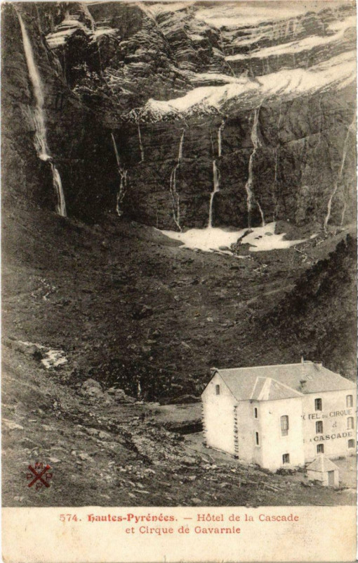 Carte postale ancienne Hotel de la Cascade et Cirque de Gavarnie