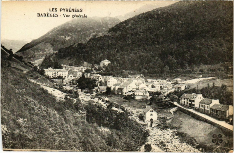 Carte postale ancienne Baréges - Vue générale à Barèges