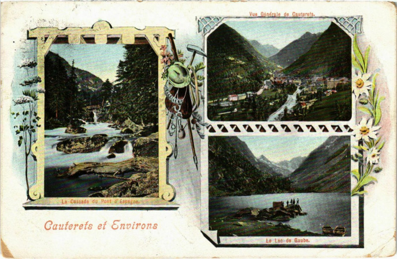 Carte postale ancienne Cauterets et Environs à Cauterets