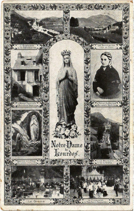 Carte postale ancienne Notre Dame de Lourdes à Lourdes