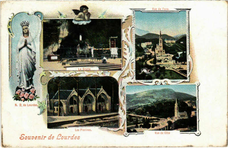 Carte postale ancienne Souvenir de Lourdes à Lourdes