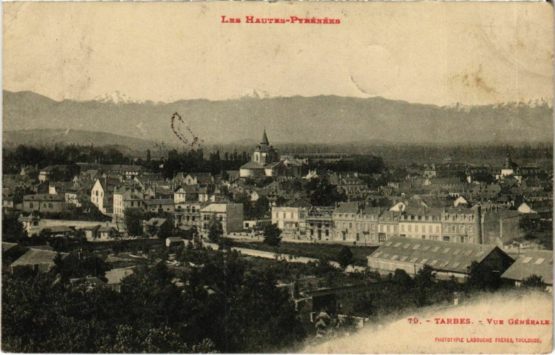 Carte postale ancienne Tarbes Vue générale à Tarbes