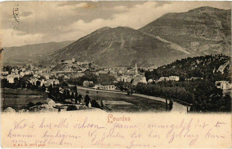 Carte postale ancienne Lourdes à Lourdes