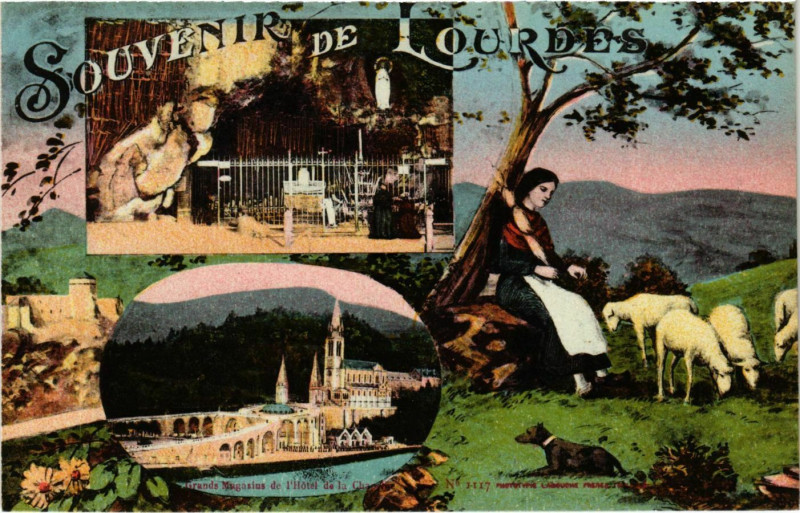 Carte postale ancienne Souvenir de Lourdes à Lourdes