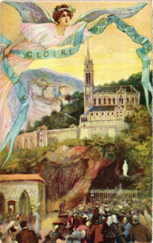 Carte postale ancienne A la gloire de Lourdes à Lourdes
