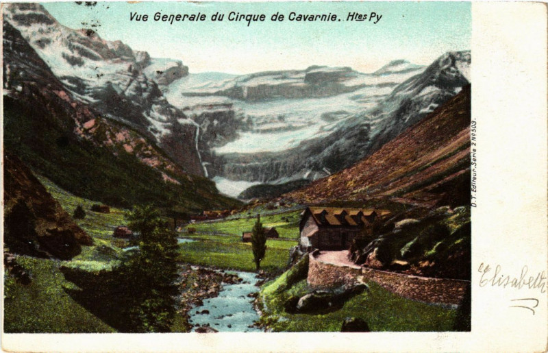 Carte postale ancienne Vue générale du Cirque de Cavarnie