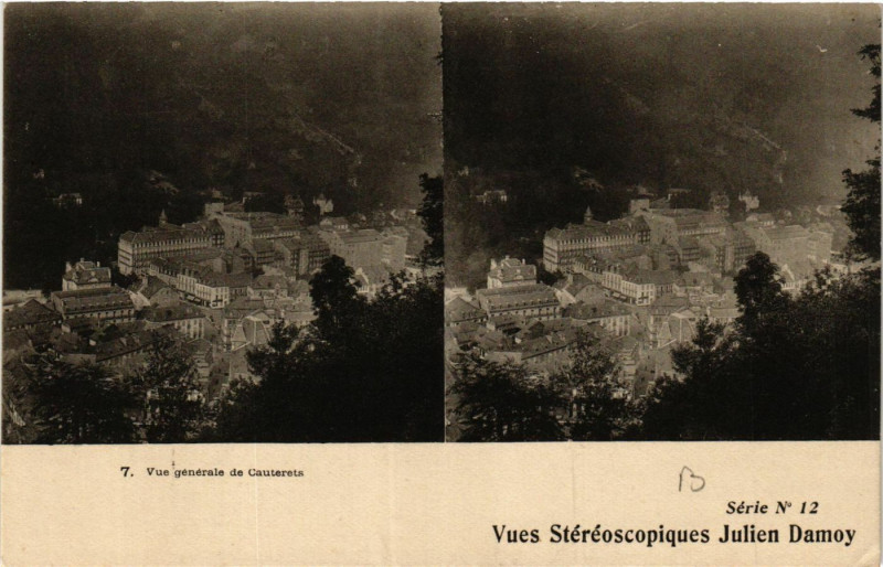 Carte postale ancienne Vue générale de Cauterets à Cauterets