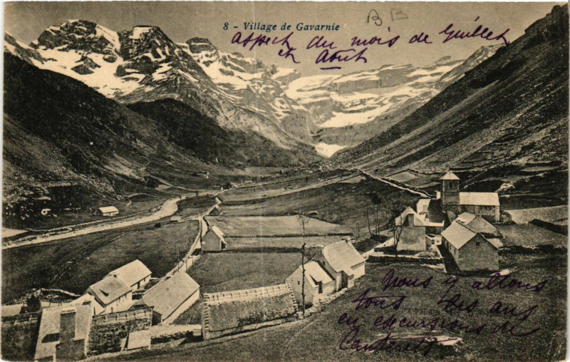 Carte postale ancienne Village de Gavarnie